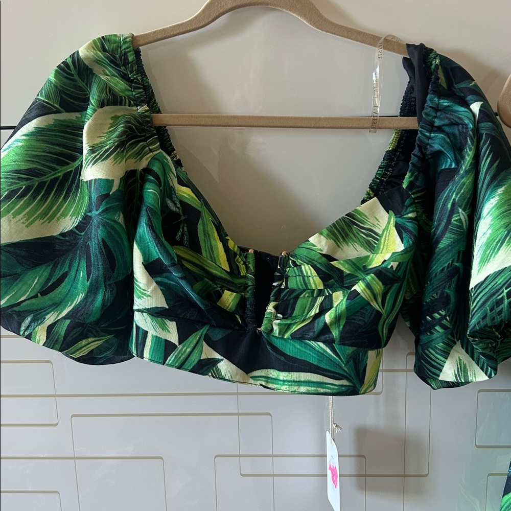 L'ATISTE Green Leaf Print Outfit - Picture 2 of 4